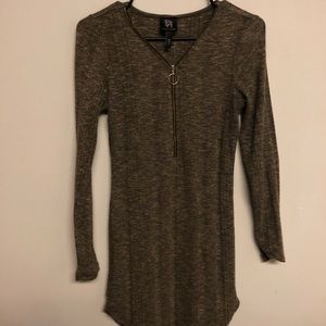 Derek Heart Long Sleeve Bodycon Stretchy Dress